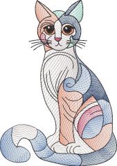 BFC32062 Single Cats in a Picasso Style 3