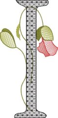 BFC32117  Graceful Floral Alphabet I