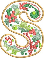 BFC32218 Christmas Applique Alpha S