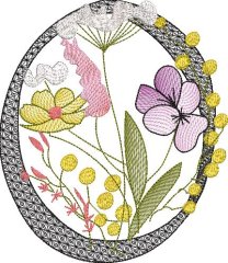 BFC32123 Graceful Floral Alphabet O