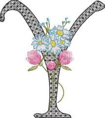 BFC32133 Graceful Floral Alphabet Y