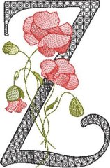 BFC32134 Graceful Floral Alphabet Z