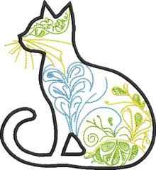 BFC32176 Fancy Cat Applique