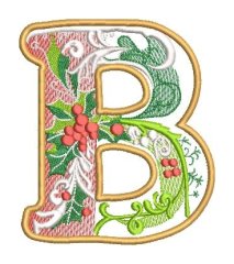 BFC32201 Christmas Applique Alpha B