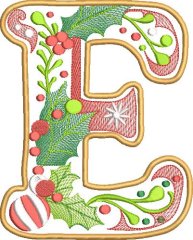 BFC32204 Christmas Applique Alpha E