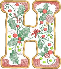 BFC32207 Christmas Applique Alpha H