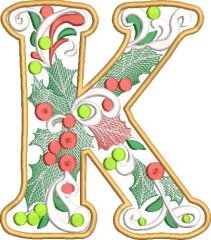 BFC32210 Christmas Applique Alpha K