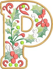 BFC32215 Christmas Applique Alpha P