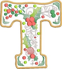 BFC32219 Christmas Applique Alpha T