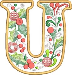 BFC32220 Christmas Applique Alpha U