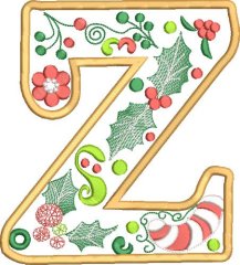 BFC32225 Christmas Applique Alpha Z