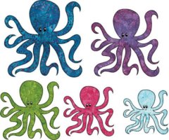 CCQSHW0006 - Oswin Octopus - 5 sizes inluded