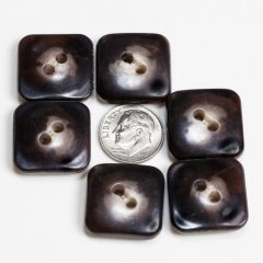 Vintage Acrylic Buttons- Brown Agate Med