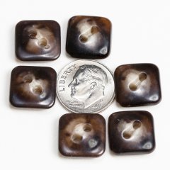 Vintage Acrylic Buttons- Brown Agate small