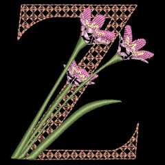 BFC31859 Spring Flowers Alphabet z