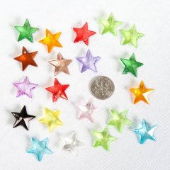 Mixed Acrylic Star Charm Pendants 18mmx18mm