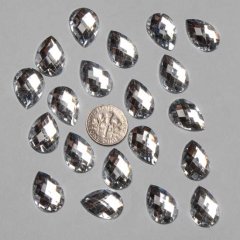 Teardrop Clear Faceted 18x13m