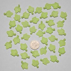 Green Acrylic Frosted Maple Leaves18x13mm(3/4"x1/2")