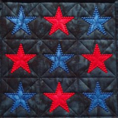 CCQ5026 - 9 Stars - on a quilt square and more