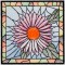 BFC1481 Stained Glass Floral Squares