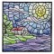 BFC1611 Stained Glass Quilt Squares- Landscapes