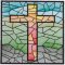 BFC1801 QIH- Stained Glass Quilt Squares- Crosses