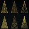 BFC1878 Golden Christmas Trees