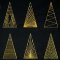 BFC1878 Golden Christmas Trees