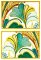 BFC2187 Art Deco in Teal & Gold