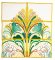 BFC2187 Art Deco in Teal & Gold