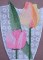 BFC0248 Lace Bowl & doily-Watercolor Tulips