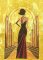 BFC31992 Red and Black Art Deco  Lady