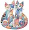 BFC32046 Cats in a Picasso Style 5