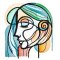 BFC32052 Lady in a Picasso Style