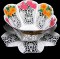 BFC0422 Lace Bowl & Doily Flower Vases