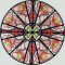 BFC0894 Stained Glass-Art Nouveau Circle in a Square