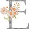 BFC32113  Graceful Floral Alphabet E