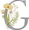 BFC32115  Graceful Floral Alphabet G