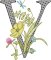 BFC32130 Graceful Floral Alphabet V