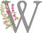 BFC32131 Graceful Floral Alphabet W