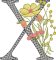 BFC32132 Graceful Floral Alphabet X