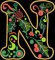 BFC32213 Christmas Applique Alpha N