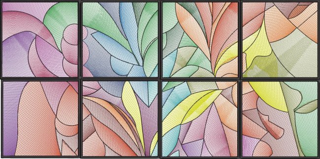 BFC31902 Stained Glass Quilt Block 8