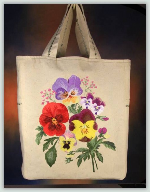BFC1058 Pansy Super Tote