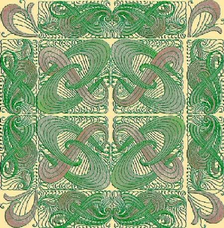 BFC1170 Art Nouveau Quilt Set