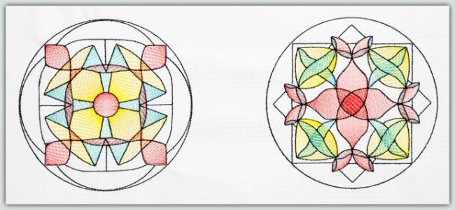 BFC1265 Sheer Mandala Quilt Circles
