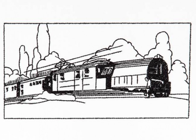 BFC1290 Blackwork - Trains