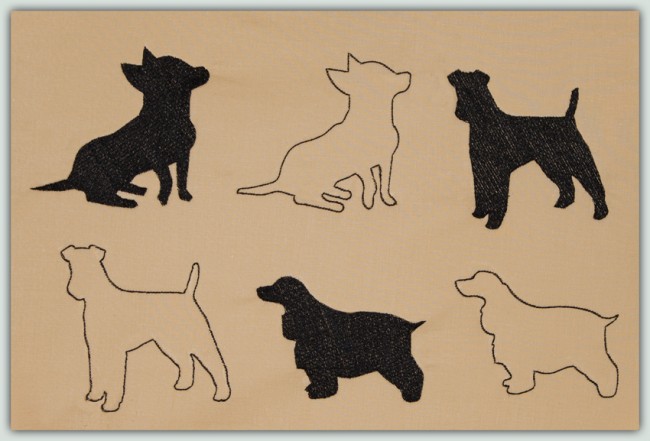 BFC1342 Dogs-Outlines and Silhouettes