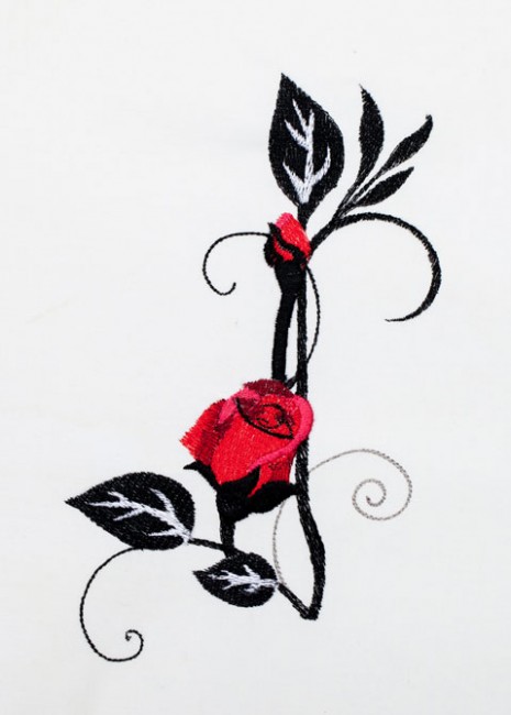 Red Roses - Black Scrolls 7