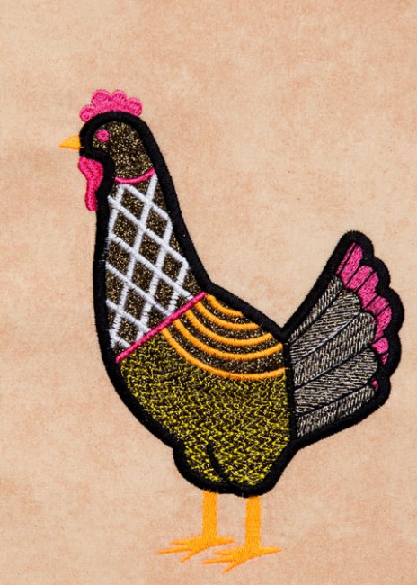 BFC1386 Embellished Funky Roosters